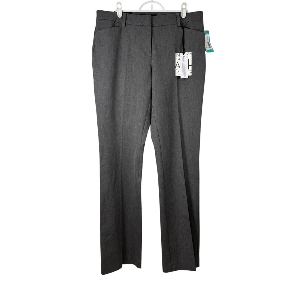 41 Hawthorn Becca Mid Rise Bootcut Dress Pants Women's Sz 10 Grey Heather Pleats